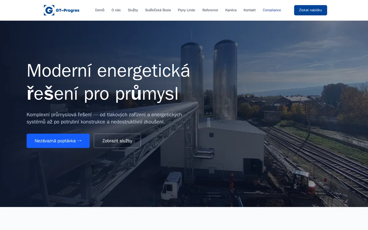Náhled webu GT-Progres