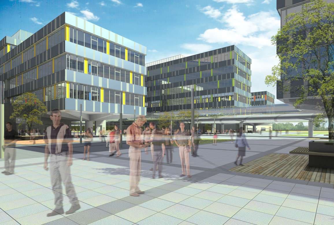 Kampus UK — pohled na areál